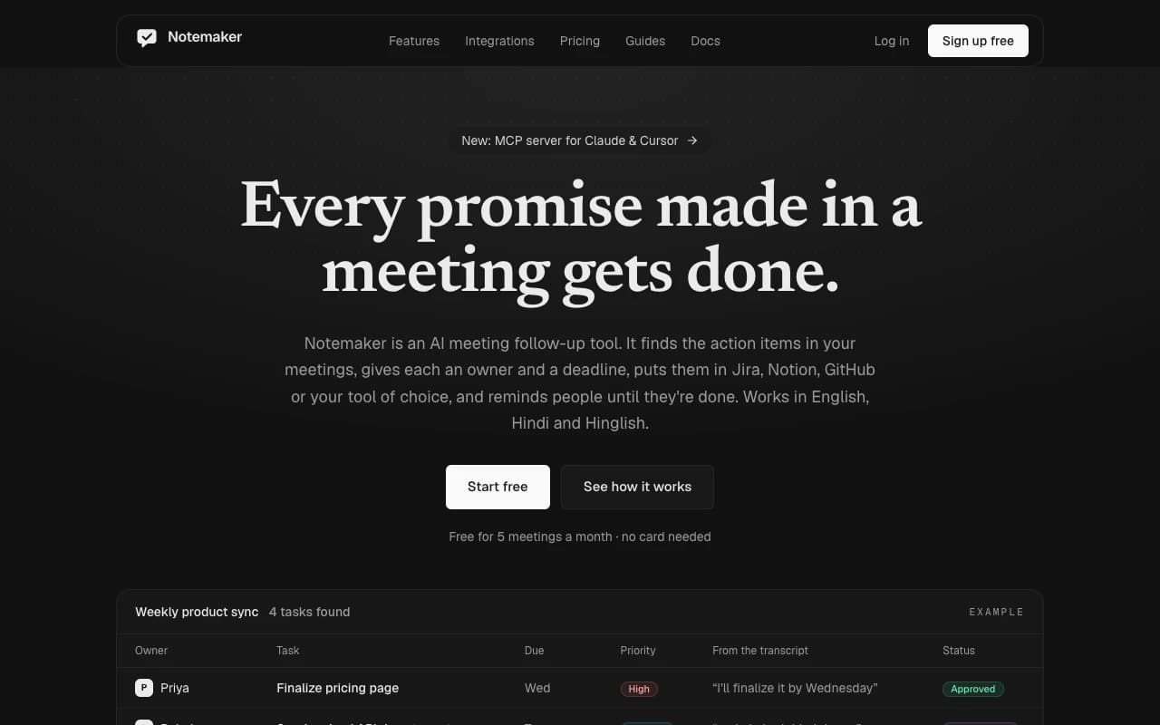 Promisely AI Meeting Notetaker